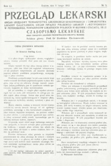 Przegląd Lekarski oraz Czasopismo Lekarskie. 1912, nr 5