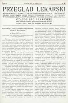 Przegląd Lekarski oraz Czasopismo Lekarskie. 1912, nr 11