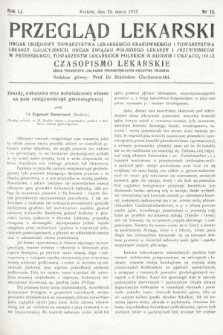Przegląd Lekarski oraz Czasopismo Lekarskie. 1912, nr 12