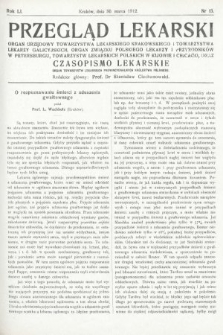 Przegląd Lekarski oraz Czasopismo Lekarskie. 1912, nr 13