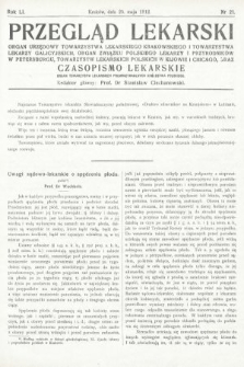 Przegląd Lekarski oraz Czasopismo Lekarskie. 1912, nr 21