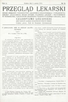 Przegląd Lekarski oraz Czasopismo Lekarskie. 1912, nr 23