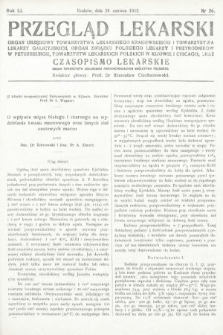 Przegląd Lekarski oraz Czasopismo Lekarskie. 1912, nr 26