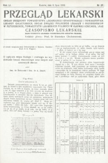 Przegląd Lekarski oraz Czasopismo Lekarskie. 1912, nr 27