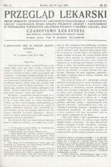 Przegląd Lekarski oraz Czasopismo Lekarskie. 1912, nr 29