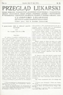 Przegląd Lekarski oraz Czasopismo Lekarskie. 1912, nr 30