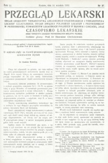 Przegląd Lekarski oraz Czasopismo Lekarskie. 1912, nr 37