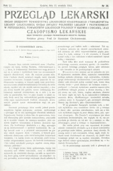 Przegląd Lekarski oraz Czasopismo Lekarskie. 1912, nr 38