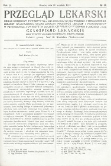 Przegląd Lekarski oraz Czasopismo Lekarskie. 1912, nr 39