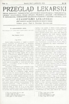 Przegląd Lekarski oraz Czasopismo Lekarskie. 1912, nr 40