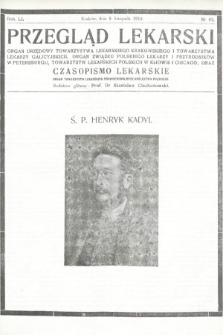 Przegląd Lekarski oraz Czasopismo Lekarskie. 1912, nr 45