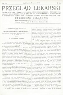 Przegląd Lekarski oraz Czasopismo Lekarskie. 1912, nr 49