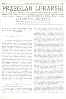 Przegląd Lekarski oraz Czasopismo Lekarskie. 1912, nr 50