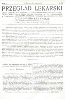 Przegląd Lekarski oraz Czasopismo Lekarskie. 1912, nr 51
