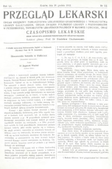Przegląd Lekarski oraz Czasopismo Lekarskie. 1912, nr 52