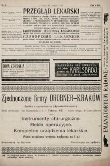 Przegląd Lekarski oraz Czasopismo Lekarskie. 1919, nr 6