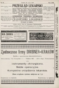 Przegląd Lekarski oraz Czasopismo Lekarskie. 1919, nr 12