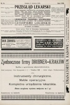 Przegląd Lekarski oraz Czasopismo Lekarskie. 1919, nr 14
