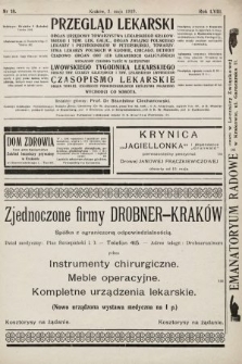 Przegląd Lekarski oraz Czasopismo Lekarskie. 1919, nr 18