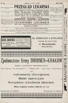 Przegląd Lekarski oraz Czasopismo Lekarskie. 1919, nr 23