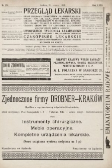Przegląd Lekarski oraz Czasopismo Lekarskie. 1919, nr 25