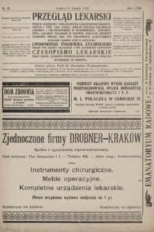 Przegląd Lekarski oraz Czasopismo Lekarskie. 1919, nr 31