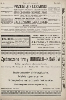 Przegląd Lekarski oraz Czasopismo Lekarskie. 1919, nr 32