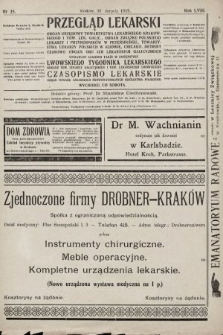 Przegląd Lekarski oraz Czasopismo Lekarskie. 1919, nr 35