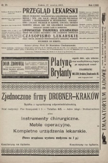 Przegląd Lekarski oraz Czasopismo Lekarskie. 1919, nr 39