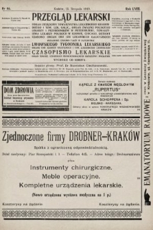 Przegląd Lekarski oraz Czasopismo Lekarskie. 1919, nr 46