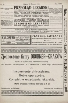 Przegląd Lekarski oraz Czasopismo Lekarskie. 1919, nr 48