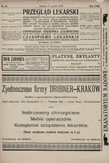 Przegląd Lekarski oraz Czasopismo Lekarskie. 1919, nr 49