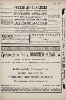 Przegląd Lekarski oraz Czasopismo Lekarskie. 1919, nr 50