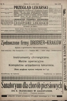 Przegląd Lekarski oraz Czasopismo Lekarskie. 1919, nr 51