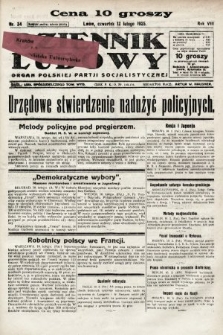 Dziennik Ludowy : organ Polskiej Partji Socjalistycznej. 1925, nr 34