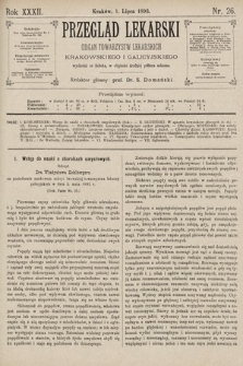 Przegląd Lekarski : organ Towarzystw Lekarskich Krakowskiego i Galicyjskiego. 1893, nr 26