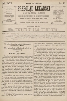 Przegląd Lekarski : organ Towarzystw Lekarskich Krakowskiego i Galicyjskiego. 1893, nr 28