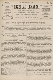 Przegląd Lekarski : organ Towarzystw Lekarskich Krakowskiego i Galicyjskiego. 1893, nr 29