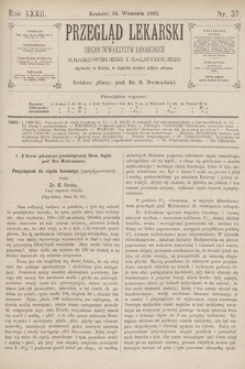 Przegląd Lekarski : organ Towarzystw Lekarskich Krakowskiego i Galicyjskiego. 1893, nr 37