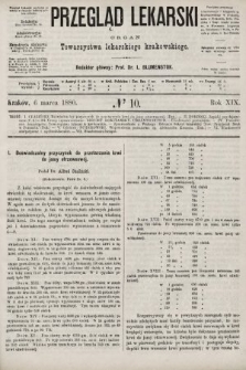 Przegląd Lekarski : organ Towarzystwa lekarskiego krakowskiego. 1880, nr 10