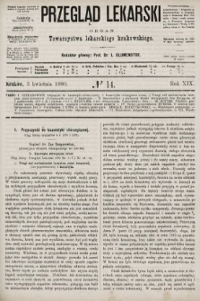 Przegląd Lekarski : organ Towarzystwa lekarskiego krakowskiego. 1880, nr 14