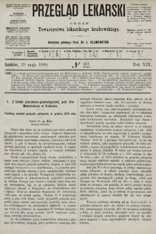 Przegląd Lekarski : organ Towarzystwa lekarskiego krakowskiego. 1880, nr 22