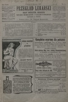 Przegląd Lekarski : organ Towarzystw Lekarskich Krakowskiego i Galicyjskiego. 1904, nr 1