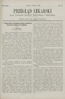 Przegląd Lekarski : organ Towarzystw lekarskich Krakowskiego i Galicyjskiego. 1904, nr 11