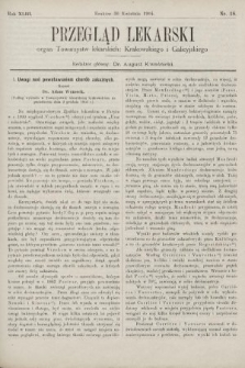 Przegląd Lekarski : organ Towarzystw lekarskich Krakowskiego i Galicyjskiego. 1904, nr 18