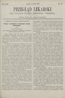Przegląd Lekarski : organ Towarzystw lekarskich Krakowskiego i Galicyjskiego. 1904, nr 21