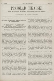 Przegląd Lekarski : organ Towarzystw lekarskich Krakowskiego i Galicyjskiego. 1904, nr 27
