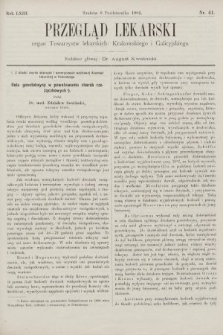 Przegląd Lekarski : organ Towarzystw lekarskich Krakowskiego i Galicyjskiego. 1904, nr 41