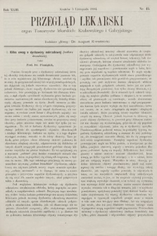 Przegląd Lekarski : organ Towarzystw lekarskich Krakowskiego i Galicyjskiego. 1904, nr 45