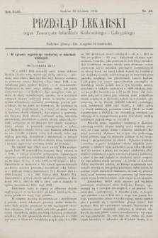 Przegląd Lekarski : organ Towarzystw lekarskich Krakowskiego i Galicyjskiego. 1904, nr 50
